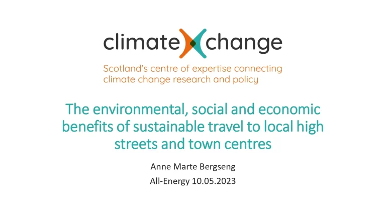 The Environmental, Social And Economic Benefits Of Sustainable Travel To Local Highstreets And Town Centres