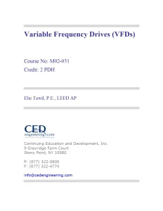 Variable Frequency Drives (VFDs)