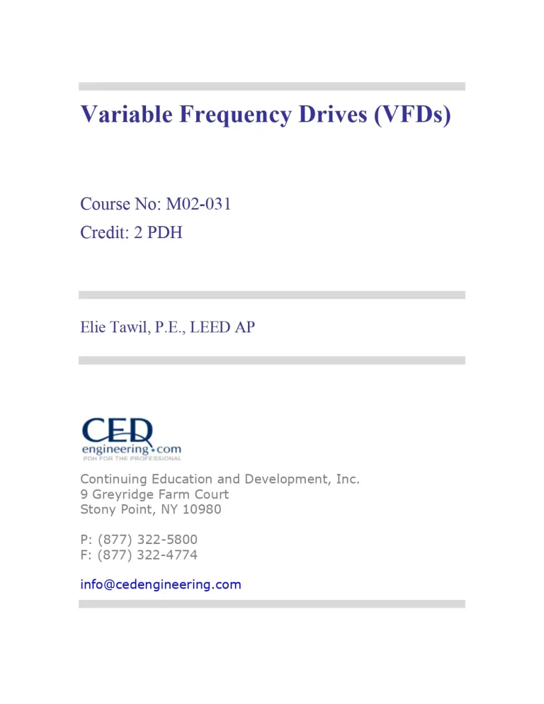 Variable Frequency Drives (VFDs)