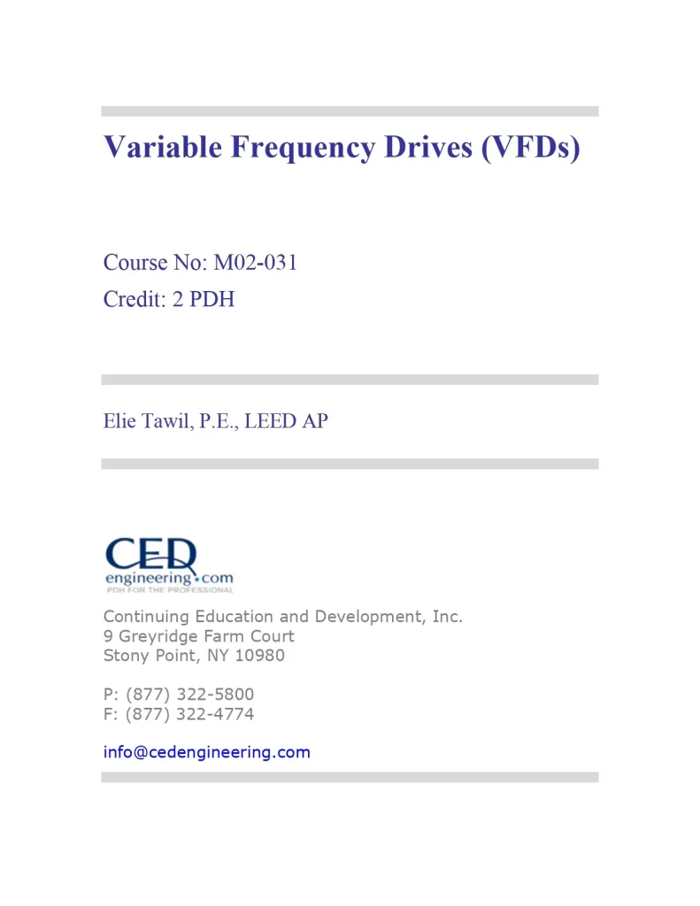 Variable Frequency Drives (VFDs)
