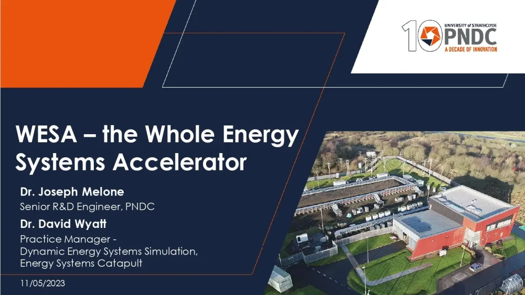 WESA - The Whole Energy Systems Accelerator
