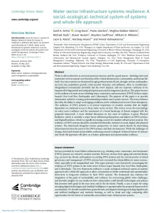 Water Sector Infrastructure Systems Resilience A Social–Ecological–Technical System-Of-Systems And Whole-Life Approach