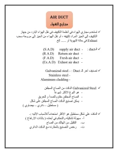 Air Duct مجاري الهواء