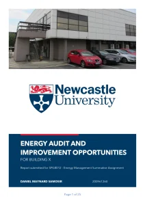 Energy Audit and Improvement Opportunities for Building X