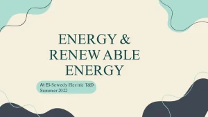 Energy & Renewable Energy