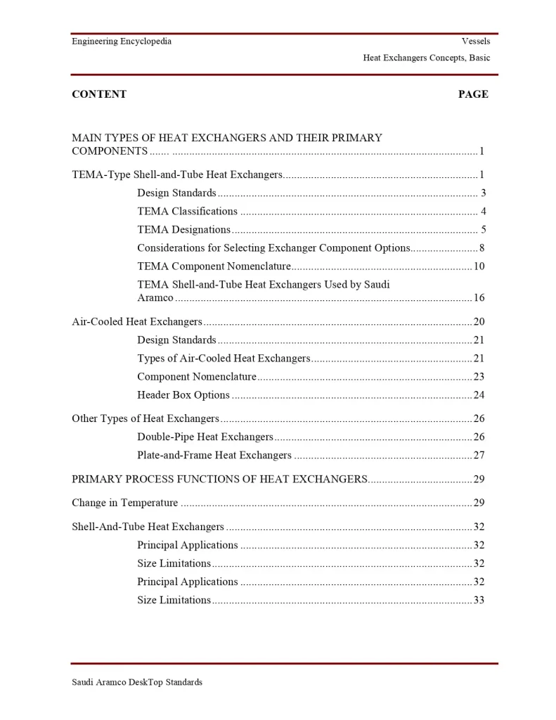 Heat Exchangers Concepts, Basic