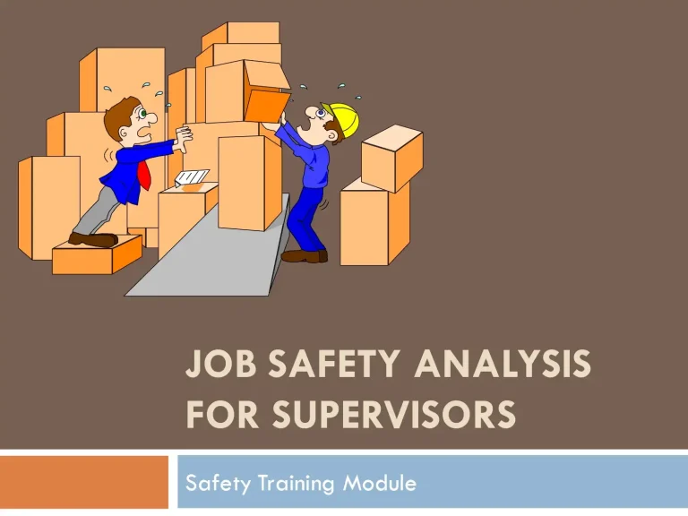 Job Safety Analysis For Supervisors