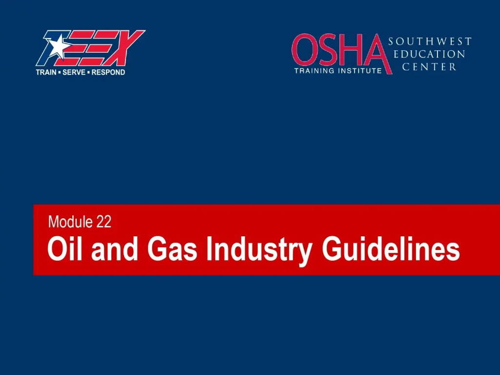 Oil and Gas Industries Guidelines