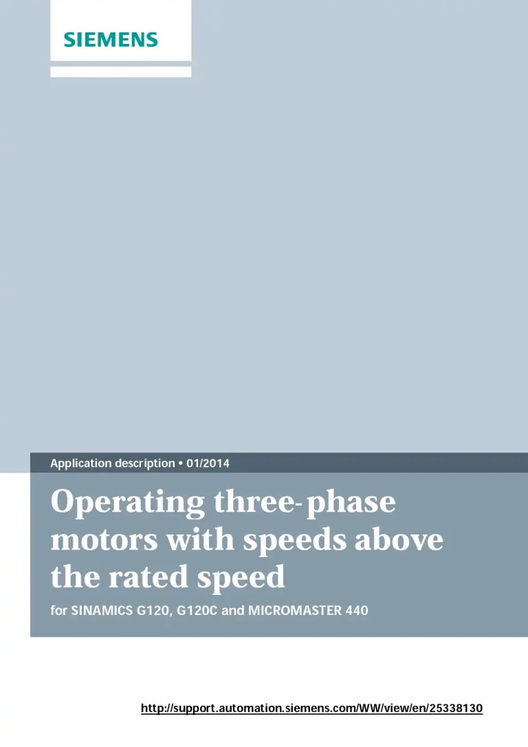 Operating Three-Phase Motors with Speeds above The Rated Speed