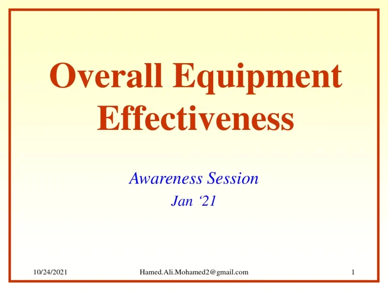 Overall Equipment Effectiveness