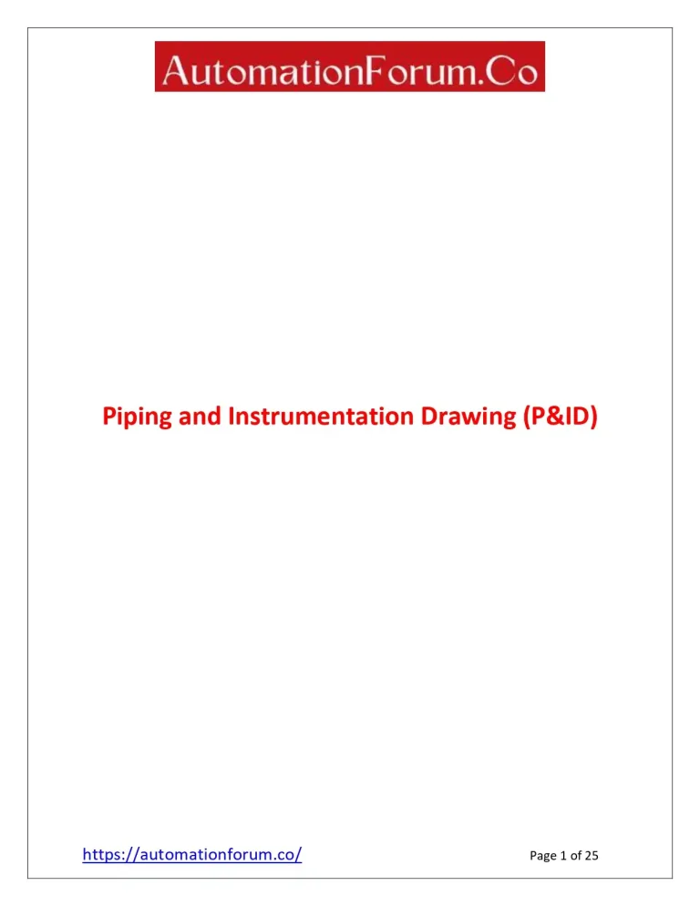 Piping and Instrumentation Drawing (P&ID)
