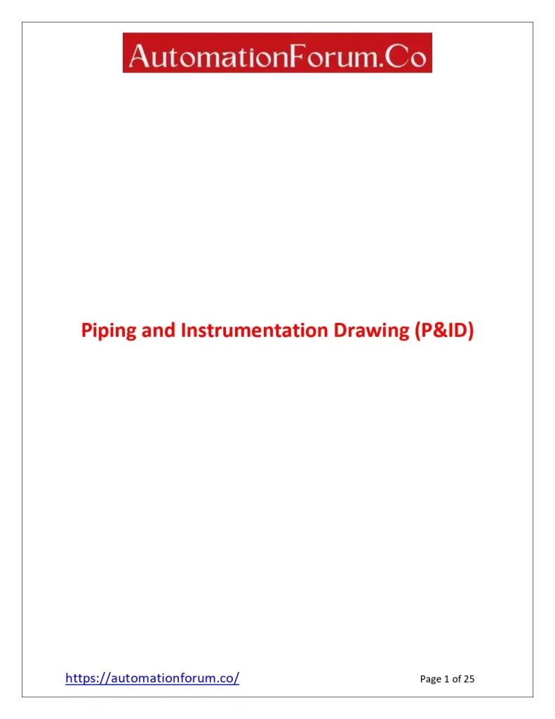 Piping and Instrumentation Drawing (P&ID)