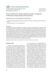 Process Performance of Thermophilic Anaerobic Co-Digestion of Municipal Sewage Sludge and Orange Peel