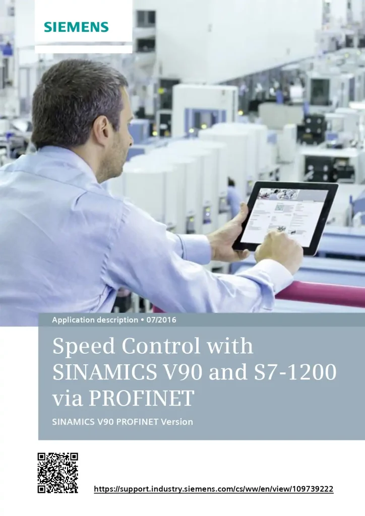 Speed Control with SINAMICS V90 and S7-1200 via PROFINET