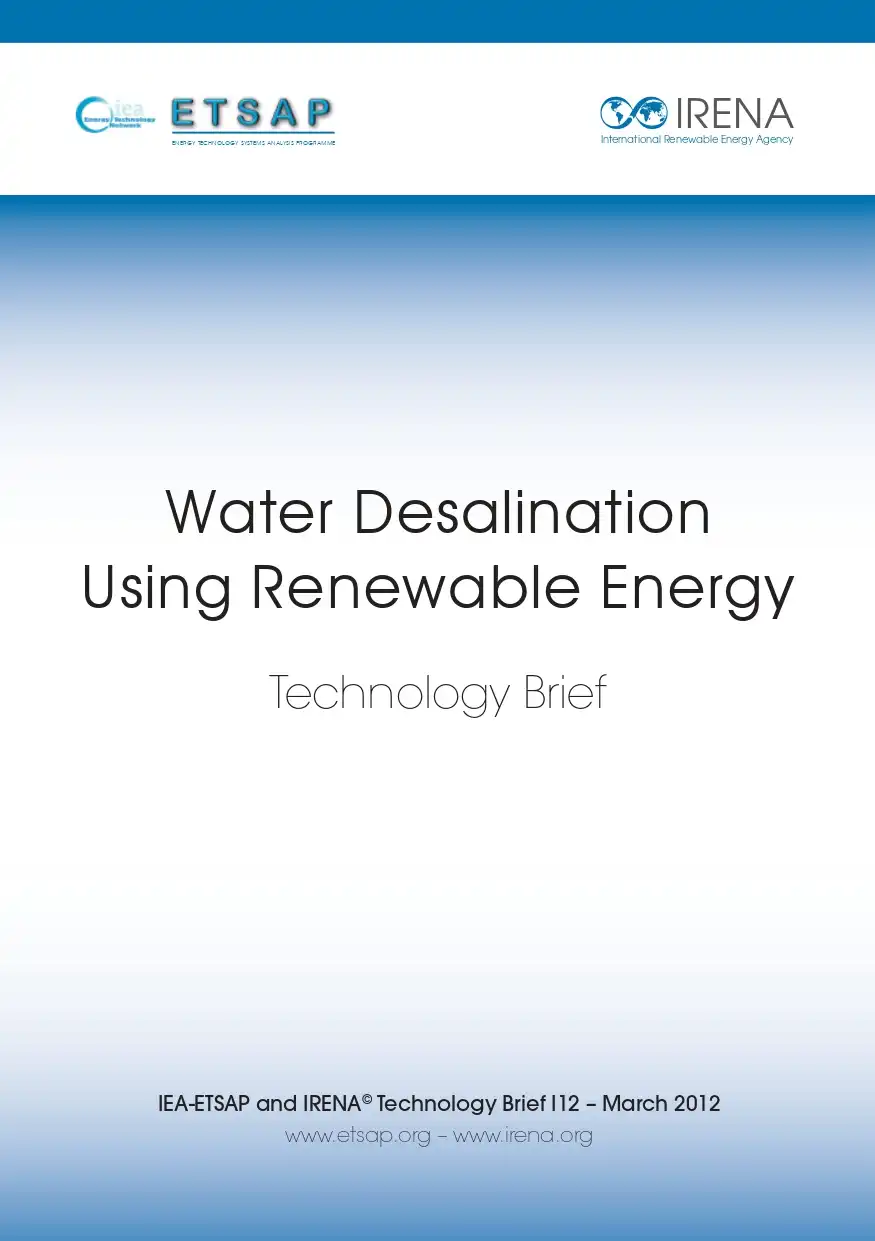 Water Desalination Using Renewable Energy