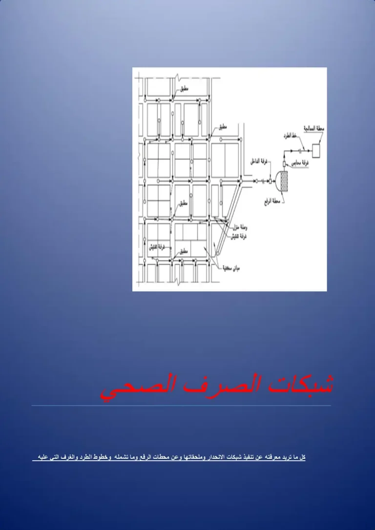 تنفيذ شبكات الصرف الصحي