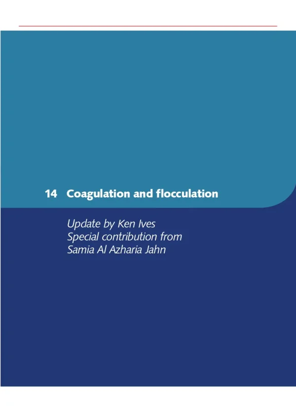 14 Coagulation and Flocculation