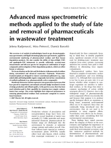 Advanced Mass Spectrometric Methods Applied To The Study Of Fate And Removal Of Pharmaceuticals In Wastewater Treatment
