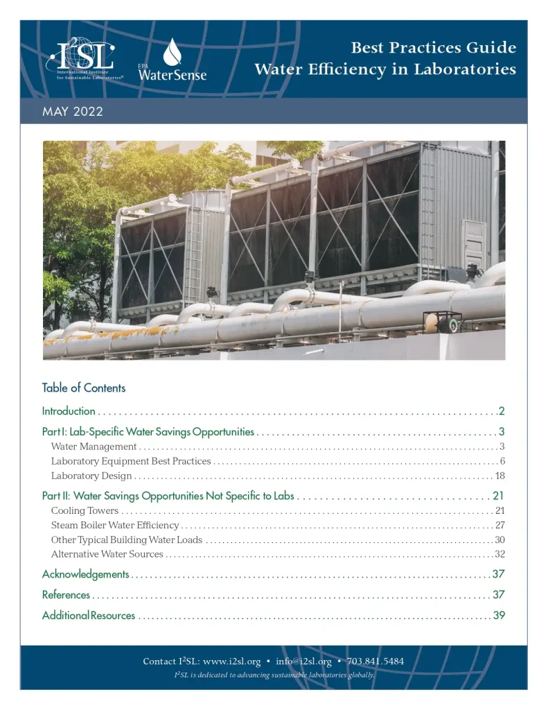 Best Practices Guide Water Efficiency in Laboratories
