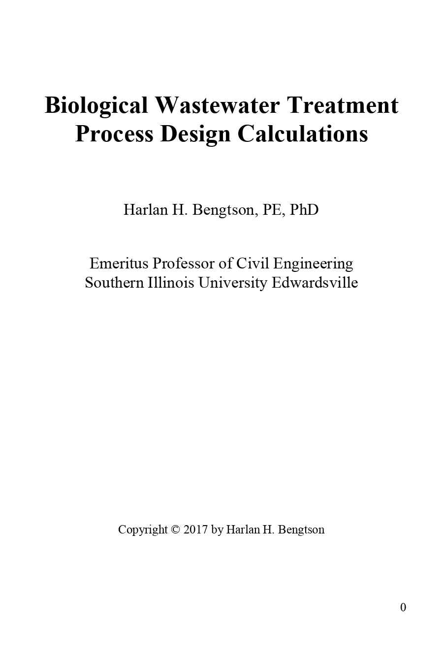 Biological Wastewater Treatment Process Design Calculations