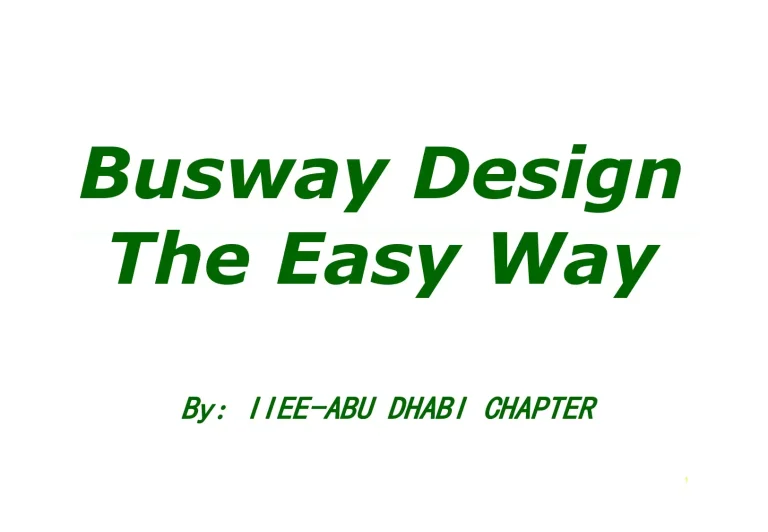 Busway Design the Easy Way