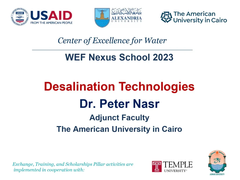 Desalination Technologies