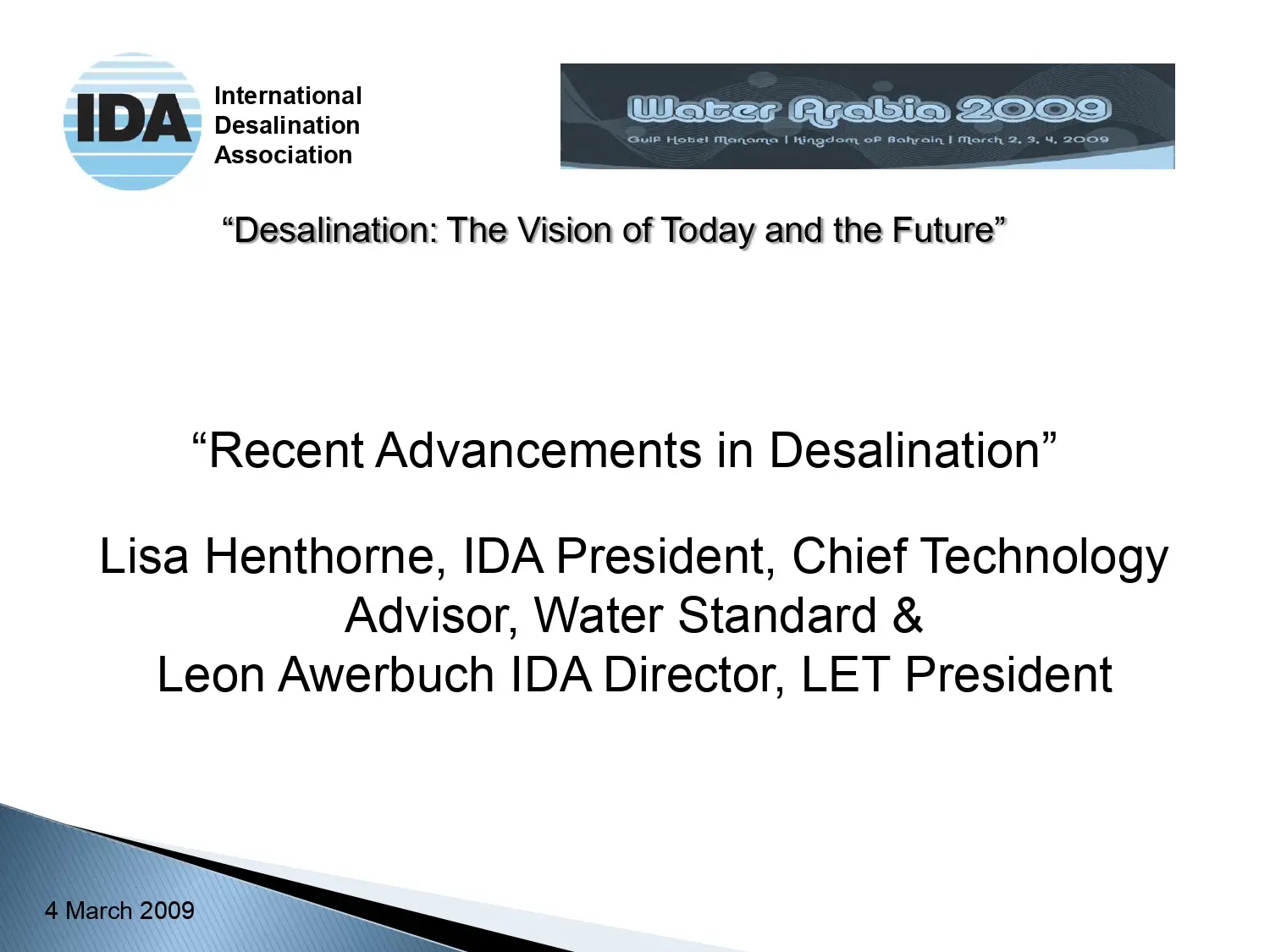 Desalination The Vision Of Today And Future