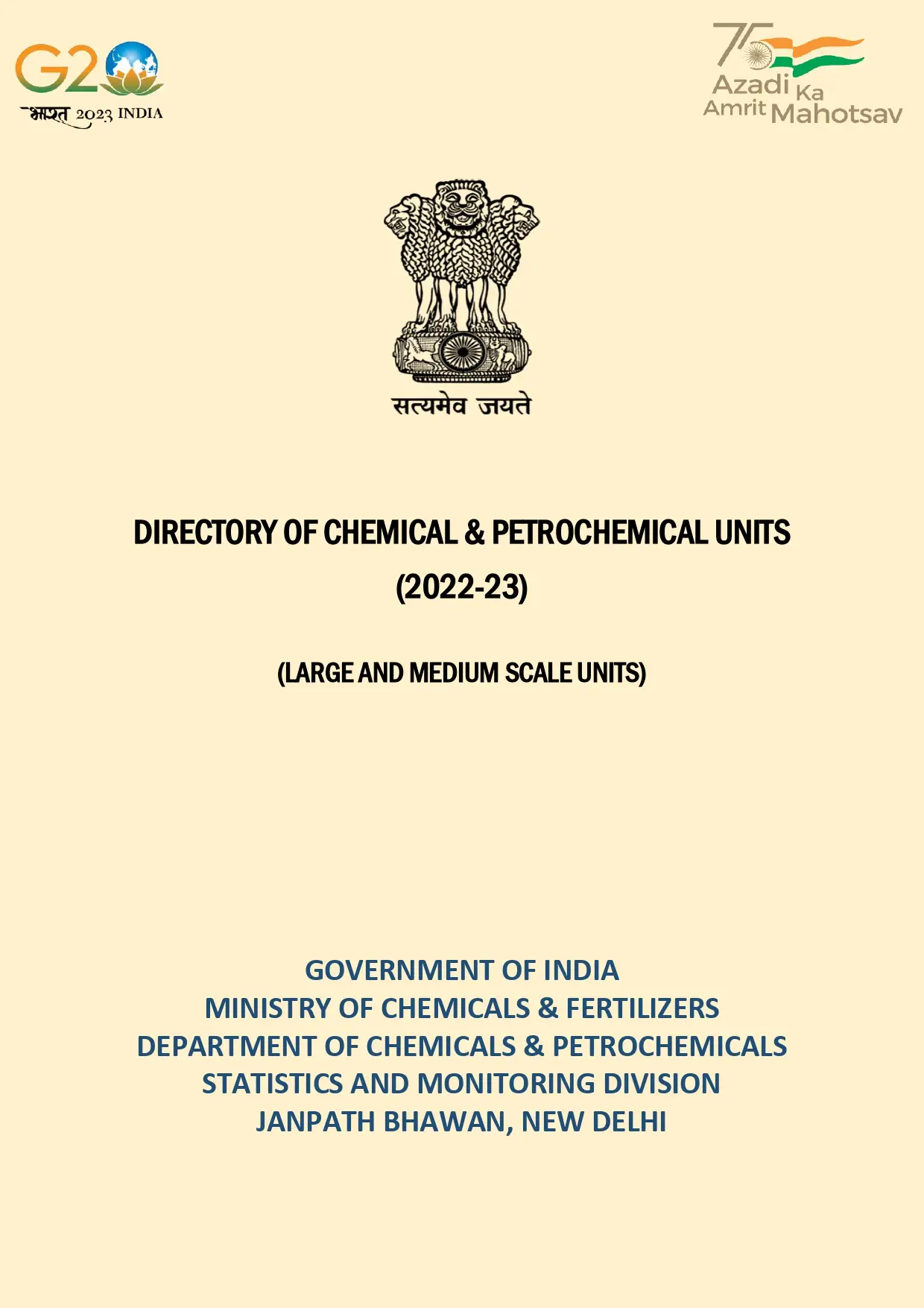 Directory Of Chemical & Petrochemical Units (2022-23)