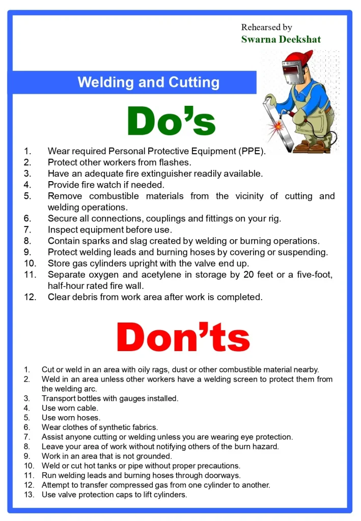 Do’s and Don’t in Safety