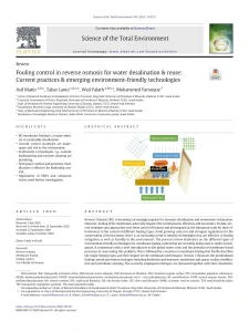 Fouling Control In Reverse Osmosis For Water Desalination & Reuse: Current Practices & Emerging Environment-Friendly Technologies