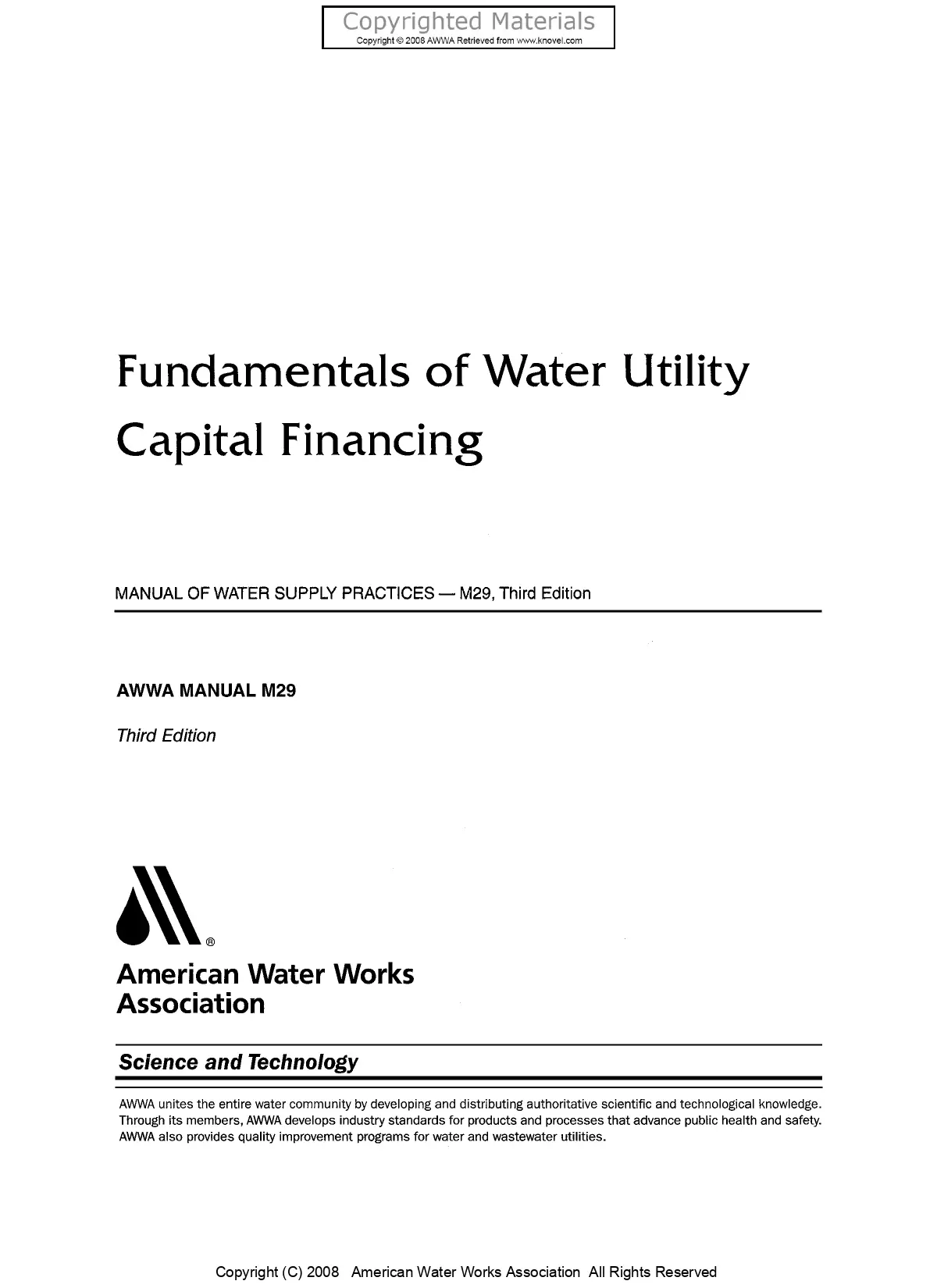 Fundamentals of Water Utility Capital Financing AquaEnergy Expo