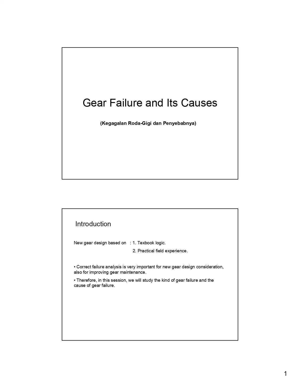 Gear Failure and Its Causes