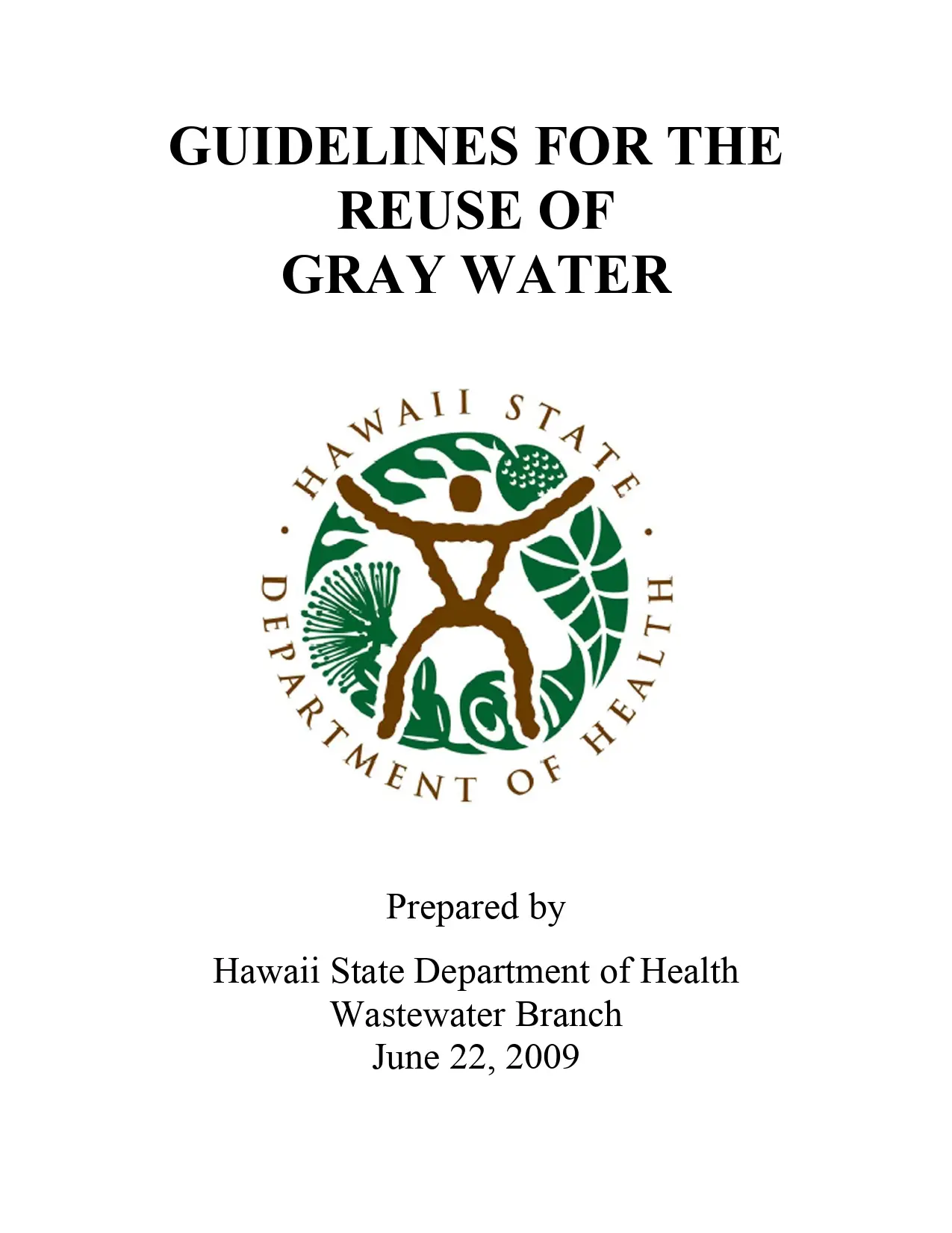 Guidelines For The Reuse Of Gray Water