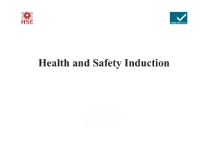 Health and Safety Induction