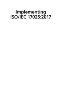 Implementing ISOIEC 170252017