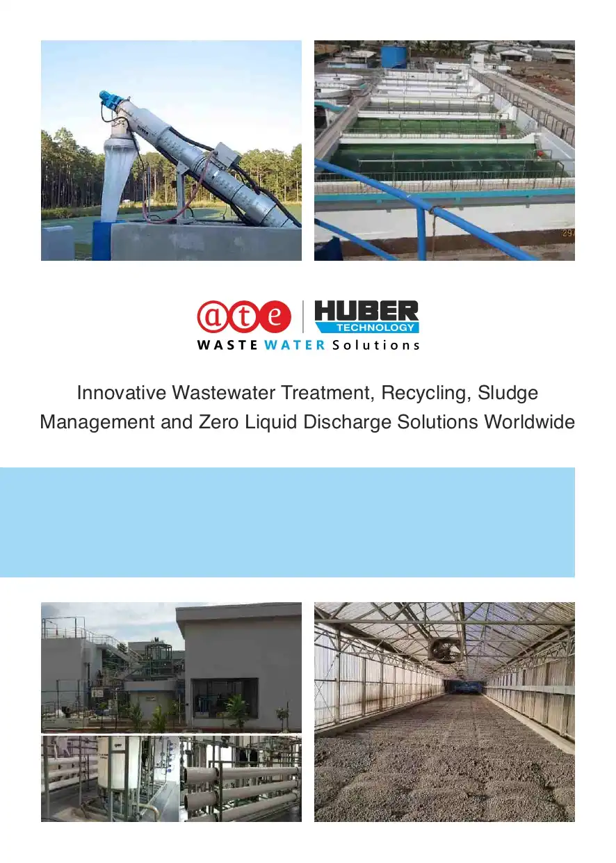 Innovative Wastewater Treatment, Recycling, Sludge Management and Zero Liquid Discharge Solutions Worldwide