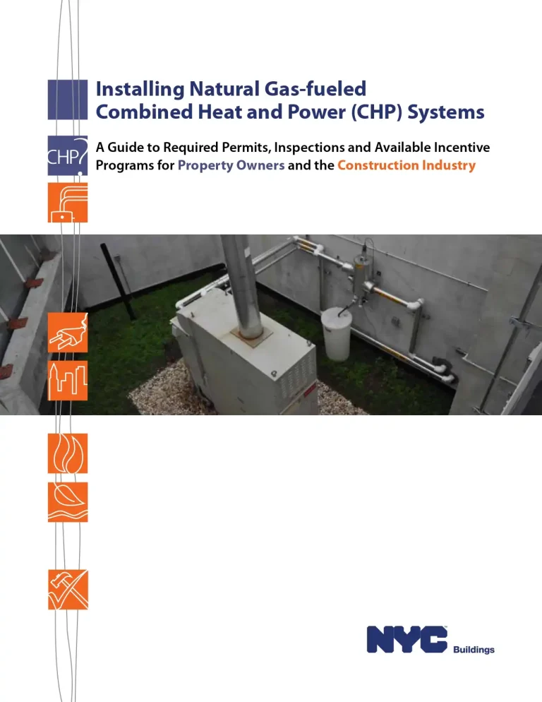 Installing Natural Gas-fueled Combined Heat and Power (CHP) Systems