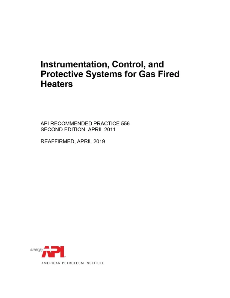 Instrumentation, Control, and Protective Systems for Gas Fired Heaters