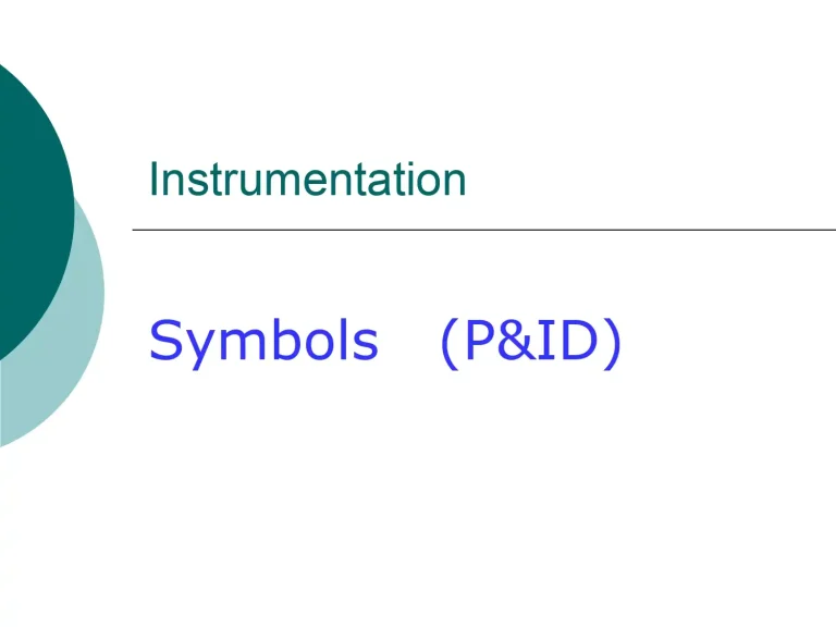 Instrumentation Symbols (P&ID)