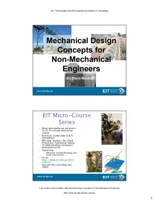 Mechanical Design Concepts For Non-Mechanical Engineers