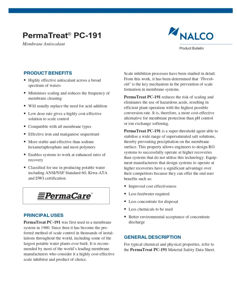 Membrane Antiscalant