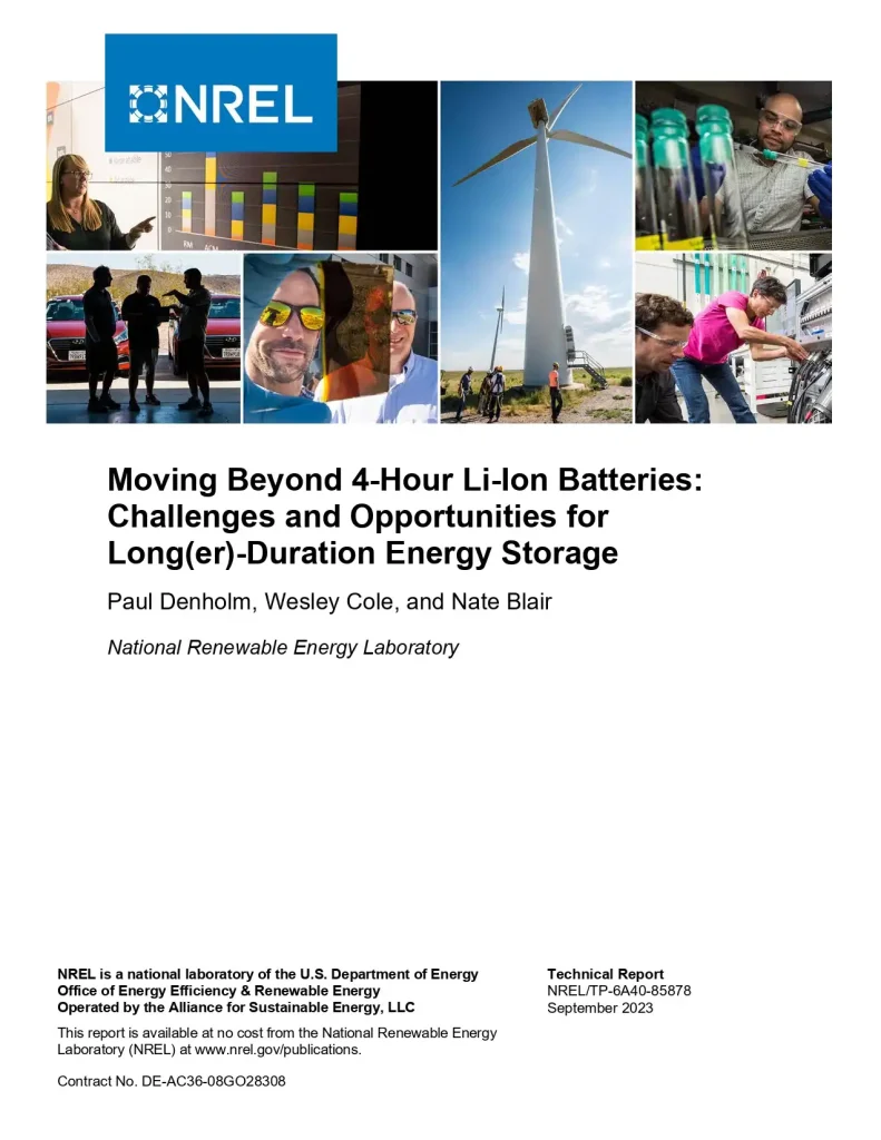 Moving Beyond 4-Hour Li-Ion Batteries: Challenges and Opportunities for Long(er)-Duration Energy Storage