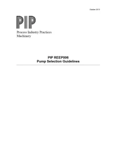 PIP REEP006 Pump Selection Guidelines