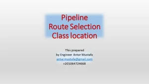 Pipeline Route Selection Class location