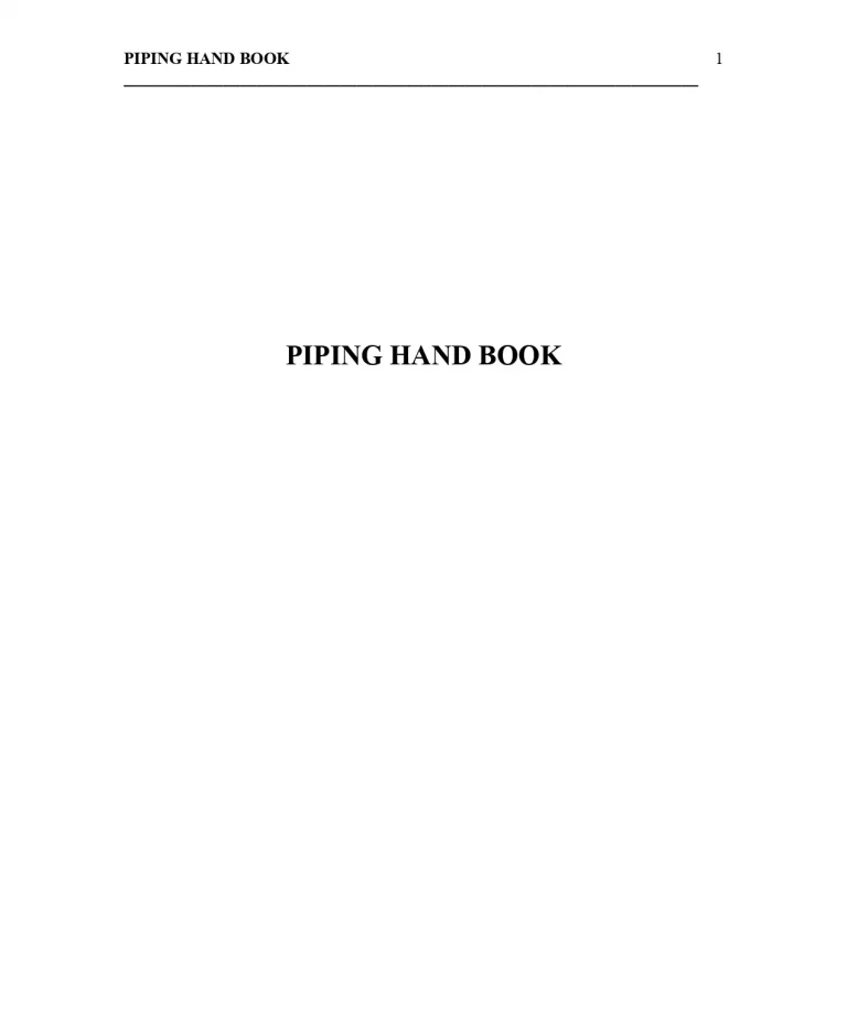 Piping Hand Book