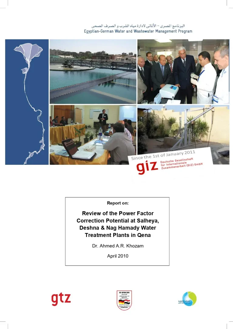 Review Of The Power Factor Correction Potential At Salheya, Deshna & Nag Hamady Water Treatment Plants In Qena
