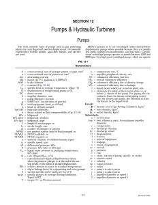 Section 12 Pumps & Hydraulic Turbines