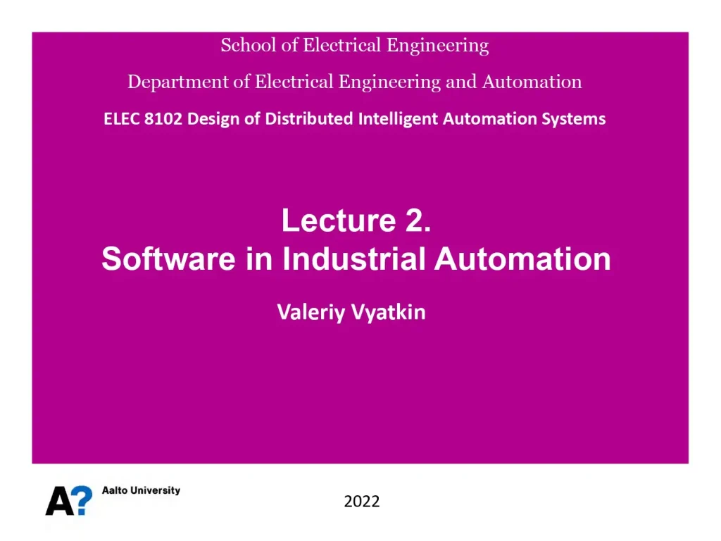 Software in Industrial Automation