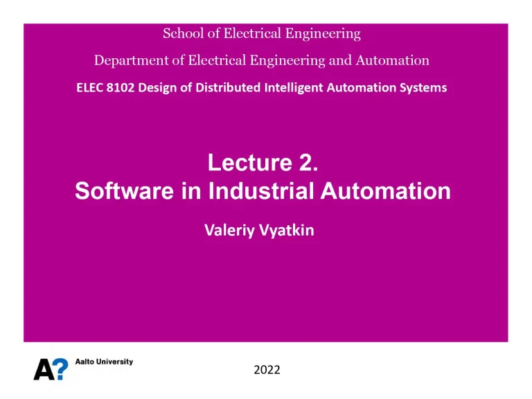 Software in Industrial Automation