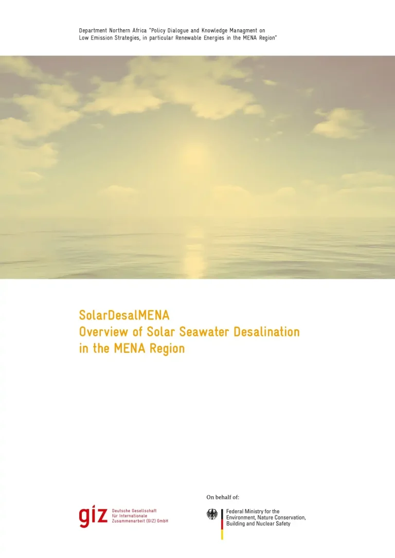 Solar Desal MENA Overview of Solar Seawater Desalination in the MENA Region